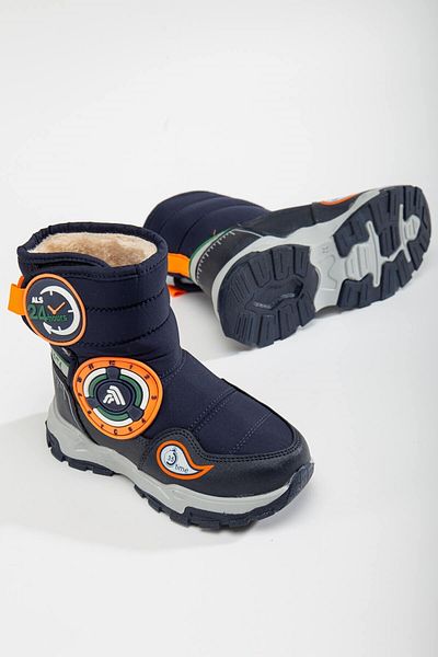 TRENDYSHOSE 2221 Unisex vysoká tlustá protiskluzová podrážka na suchý zip s kožíškem podšitým mrazuvzdornými sněhulemi