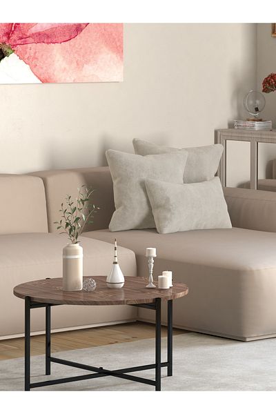 Pastel Velvet Textured Ecru Color Throw Pillow Pillow Case Suitable For Freedom Series Punch