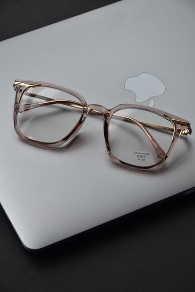 LOOKUP نظارات حماية من الضوء الأزرق متوافقة مع النظارات البصرية يمكن تغييرها بلوك أزرق للجنسين للنساء والرجال عسلي