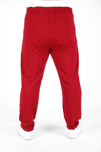 MocGrande Large Size Classic Sweatpants Zipped Pocket 22500 Claret Red