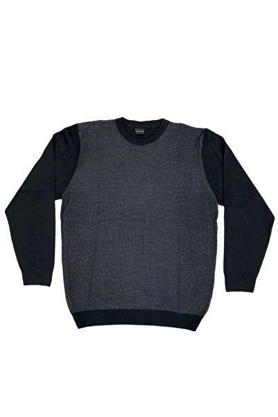 Sarar O Yaka Siyah Battal Triko Kazak