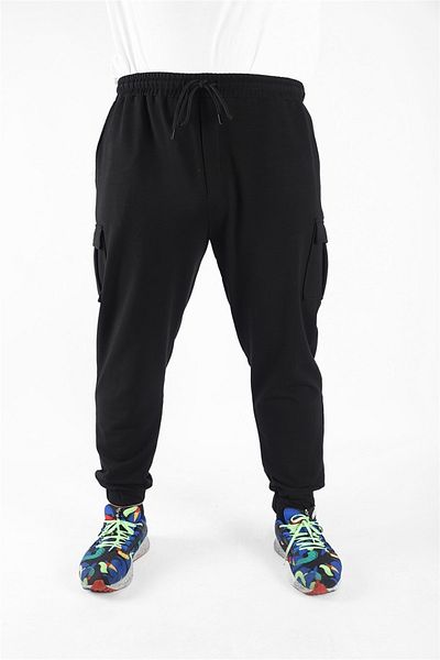 MocGrande Ανδρικό ίσιο φούτερ Commando Plus Size 22520 Μαύρο