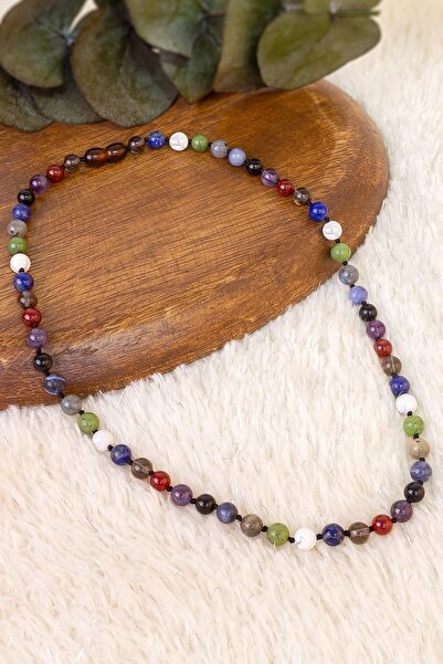 Dünya Doğal Taş Öğrenci Başarı Kolyesi (ametist, Havlit, Akik, Sodalit, Yeşim, Dumanlı Kuvars, Labradorit, Lapis)