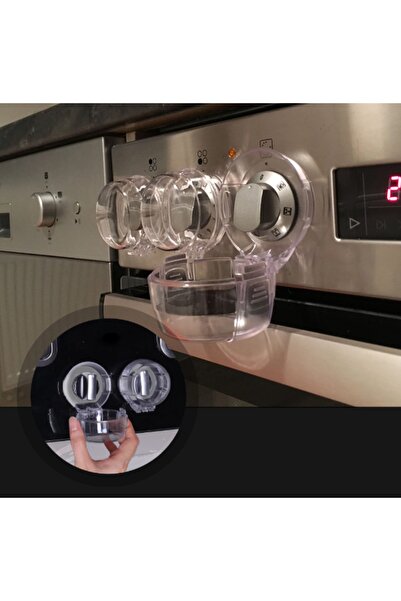 PORTAKAL SAFETY Ocak/fırın Gaz Düğmesi Güvenlik Kapağı / 4'lü