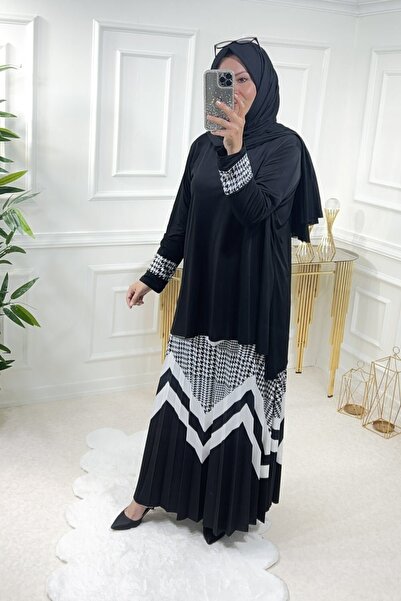 Aşkı Endam Costum cu fustă Paradise Plus Size - Negru