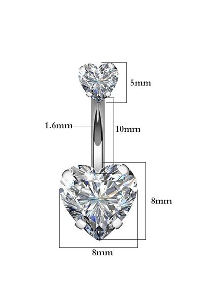 Chavin Double Heart Stone Navel Piercing Eg20by