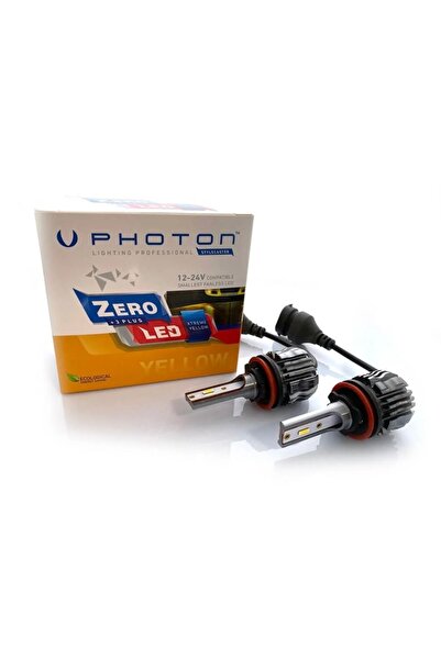Photon Zero H8/h9/h11/h16 Xtreme Yellow +3 Plus Fansız Led Xenon Takımı (limon Sarısı)