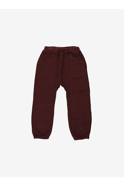 Barine Burgundy Muslin Cotton Children's Trousers