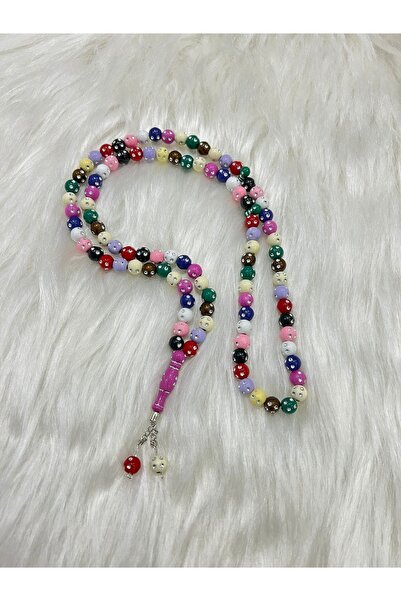 hicazavm Bon Bon Rengarenk Üstü Nakışlı Dua Namaz Ibadet Tesbihi