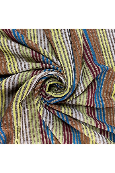 Dore Dikine Çizgili Renkli Kumaş Eni : 1.90 (ELBİSE,GÖMLEK,BLUZ,ETEK,PANTOLON)