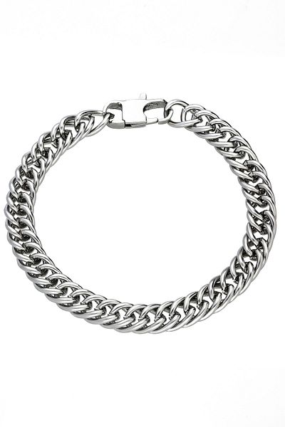 Chavin 10 mm 22 cm Gray Steel Men's Bracelet Dg35-10