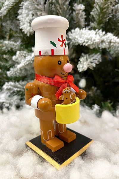 Huzur Party Store 16 εκ. Cookie Man Καρυοθραύστης Μικρά Cookie Man Λεπτομερής Καρυοθραύστης Χριστουγεννιάτικη Πρωτοχρονιάτικη διακόσμηση