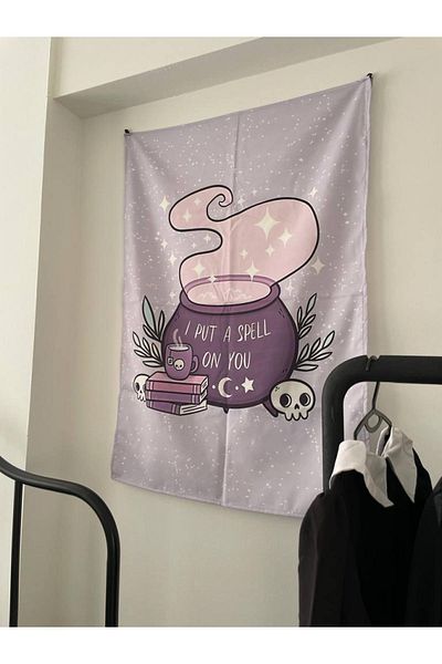 Planet Butik The Witch Cauldron Wall Cloth - Wall Tapestry I 70 X 100 Cm