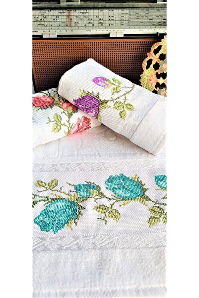 A.Z.H. Мама 50x90 см. Жакардова вишивка на канві, розкішний набір рушників (3 ШТ.)