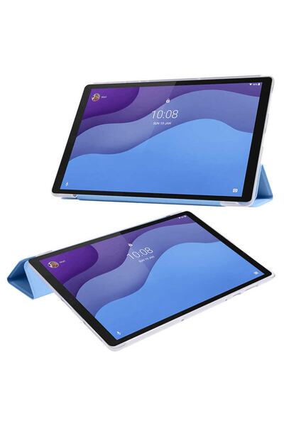 Fuchsia Lenovo M10 Tb-x306f Uyumlu Smart Cover Standlı 1-1 Kılıf Flip Smart Akıllı Tablet Kılıfı