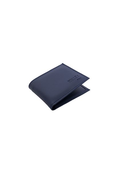 Walle's Polo Model clasic pentru bărbați, albastru închis, compartiment pentru bani, piele, 4 carduri, 2 compartimente pentru ID, portofel-suport card