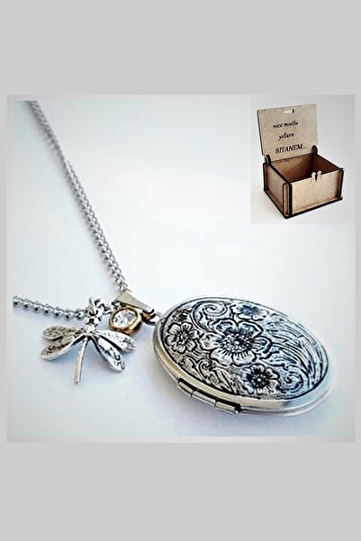 LADYMİRAGE Çelik Kapaklı Madalyon Kolye