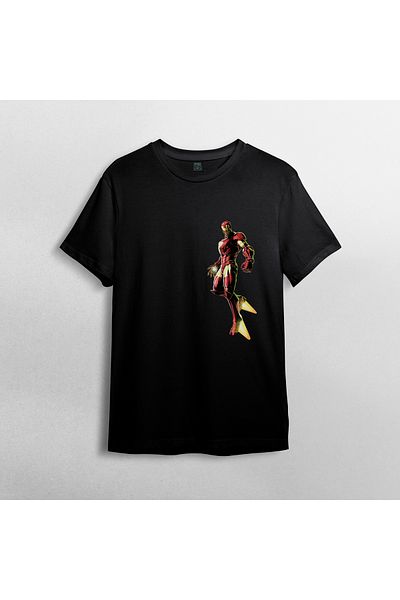 Pixxa Iron Man / Iron Man 100% Cotton Crew Neck T-shirt Μοντέλο - 2