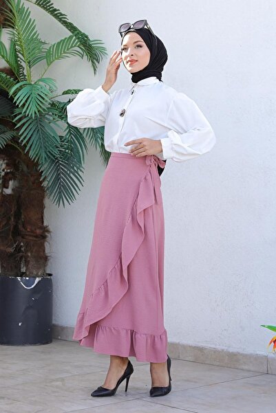 modapinhan Φούστα με βολάν σε σχέδιο Rose Course