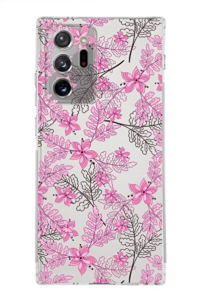 PrintiFy Samsung Galaxy Note 20 Ultra Kamera Korumalı Kapak Floral Pembe Tasa...