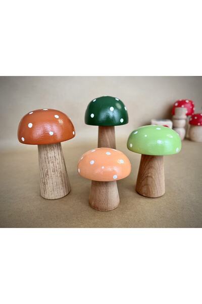 DORU Waldorf Doğal Organik Oyuncak Mantar Set Hediye Bebek Çocuk Odası Dekor ...