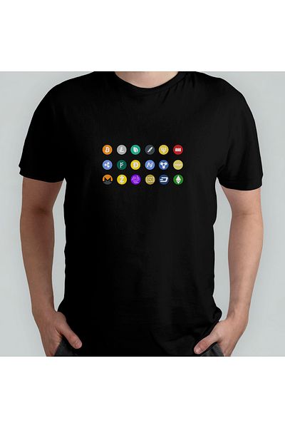 Pixxa Μοντέλο μπλουζάκι Crypto Currency / Cryptocurrency 100% Cotton Crew Neck - 4