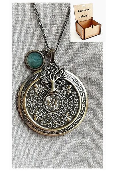 LADYMİRAGE Evil Eye Prayer Medallion Necklace