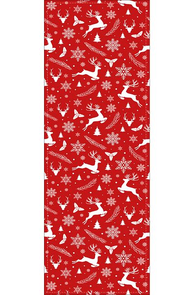 Viva Home Christmas Premium Thai Feather New Year Stain Resistant Fabric New Year Tablecloth Runner 40x140cm Rnr534