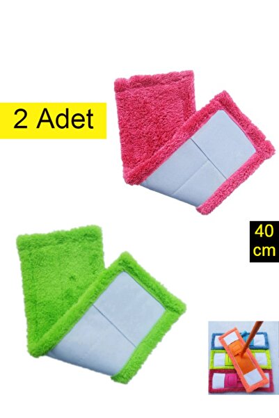 nistabolje 2 Adet 40 Cm Mop Yedeği Mikrofiber Mop Bezi Mop Zemin ve Parke Yed...