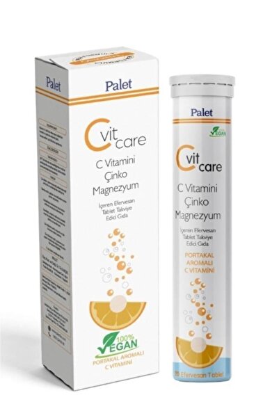 Palet Cvitcare Portakal Aromalı C Vitamini(1000mg)+çinko+magnezyum Içeren Efe...
