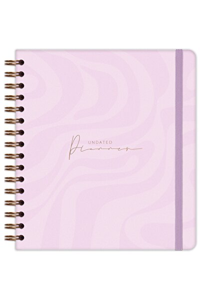 Matt Notebook Süresiz Planlayıcı Kare Ajanda Pembe