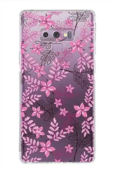 PrintiFy Samsung Galaxy Note 9 Kamera Korumalı Kapak Floral Pembe Tasarımlı Ş...