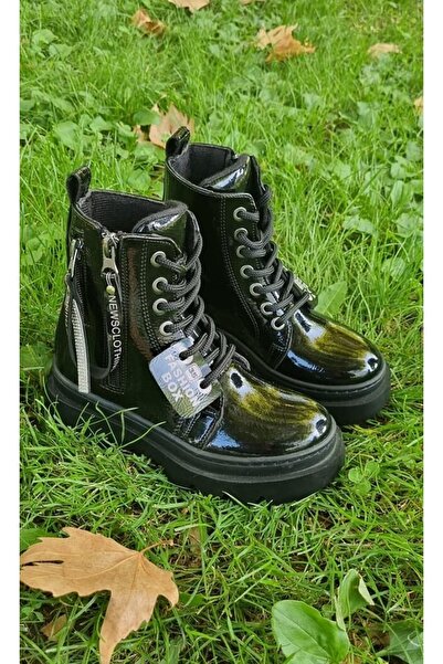 Ege Kids Kız Çocuk İçi Kısa Kürklü Siyah Bot