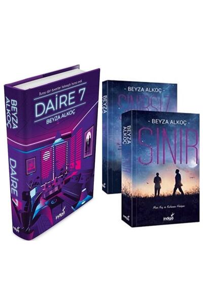 İndigo Kitap Daire 7 Ciltli + Sınır -sınırsız Karton Kapak Beyza Alkoç 3 Kitap