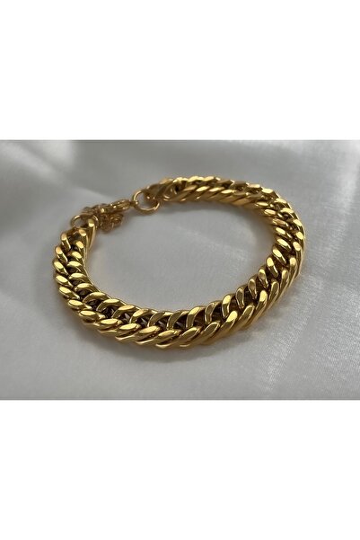 Purplefly Jewels Unisex Kalın Gurmet Kararmaz Çelik Bileklik Prp-0153