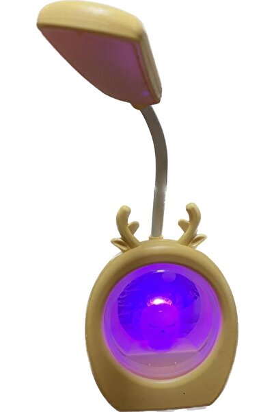 Elif Led Mini Masa Lambası Kalem Açacaklı Geyik Sarı