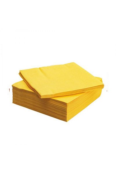 ELGALA Napkin Yellow Color Paper Napkin 16 Pieces