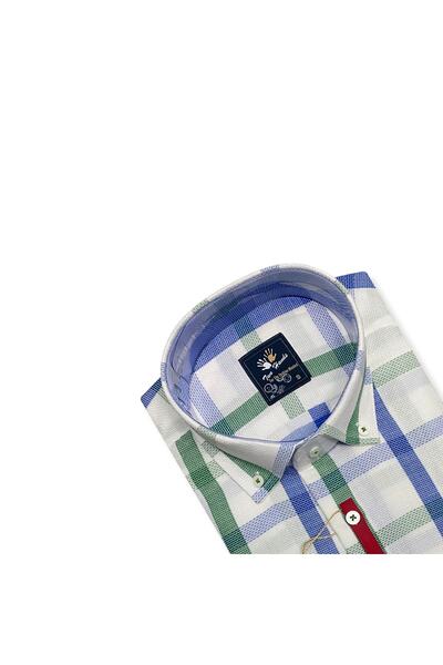 TWO HANDS Чоловіча сорочка Slim Fit, вузького крою, з довгими рукавами, без кишень, бавовняна, 352