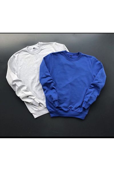 NewCabin New Season Fleece Unisex Φούτερ με λαιμόκοψη 2 Συσκευασία