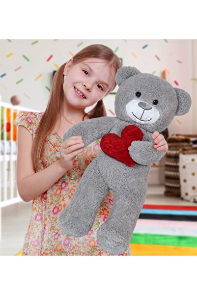 Özgüner Oyuncak 50 Cm Kalpli Peluş Sevimli Ayıcık