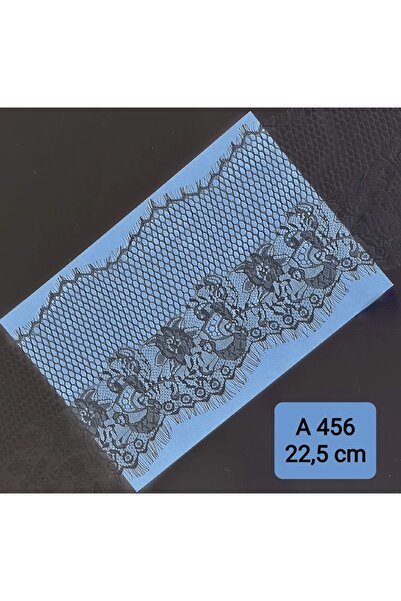 FASHİON DANTEL Sakallı Dantel (kod A456) En 22,5 Cm Boy 3 Metre Siyah - Ekru