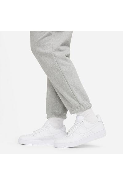 Nike Sportswear Essential Fleece Mid Rise Cargo Kadın Gri Eşofman Altı