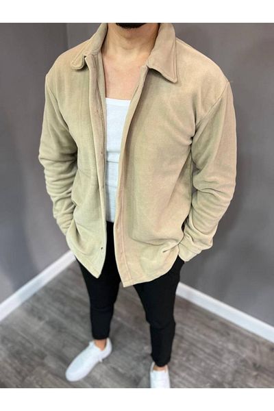 Modena Overisize Pocketless Fleece Shirt Jacket