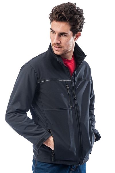 TUĞBABABY Unisex Αθλητικό παλτό εξωτερικού χώρου με φλις εσωτερικά και αντιανεμικό Navy Blue Softshell