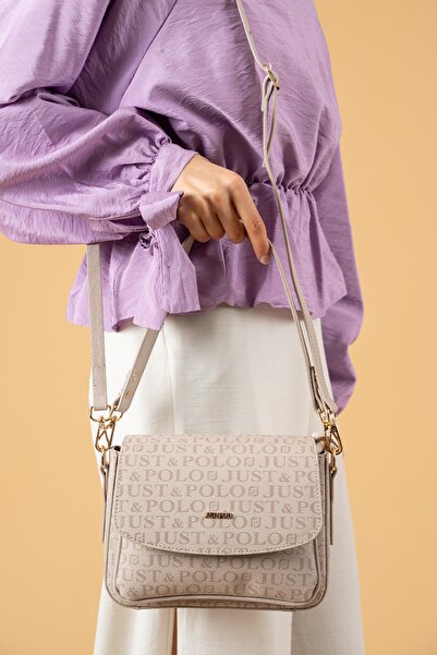 Just Polo حقيبة كتف صغيرة بحزام مزدوج للنساء