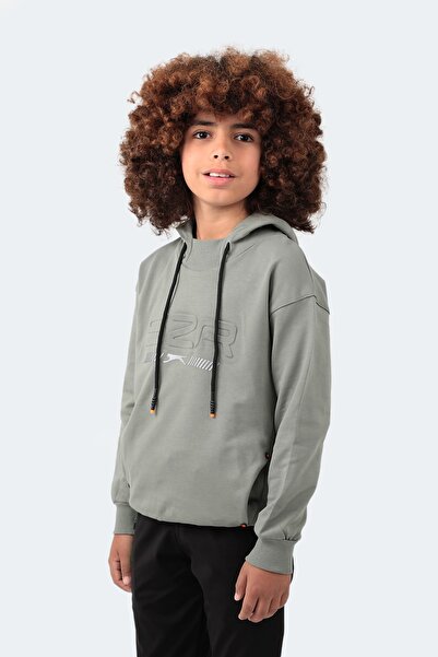Slazenger Dror Unisex Kids Sweatshirt Khaki