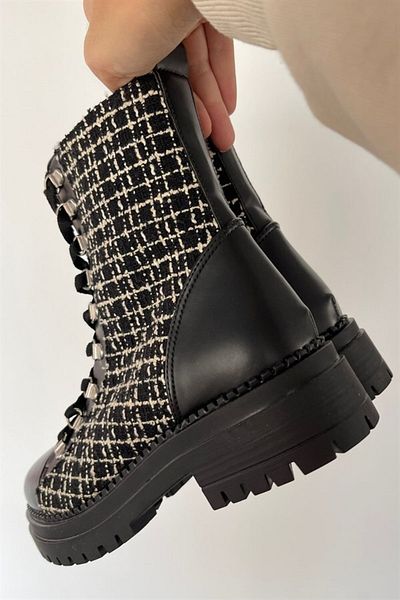 shopcolic 568 Model Side Woven - Γυναικείες άνετες χειμερινές μπότες
