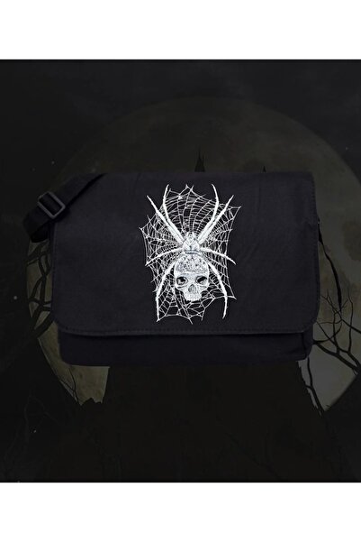 Favorim50ton Geantă Messenger cu craniu de păianjen