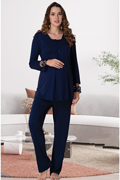 by İGP Ženska tamnoplava trudnička pidžama sa dugim rukavima Effortt