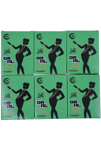 ORAL 6 قطع جوارب سميكة سوداء (500) بدون رباط